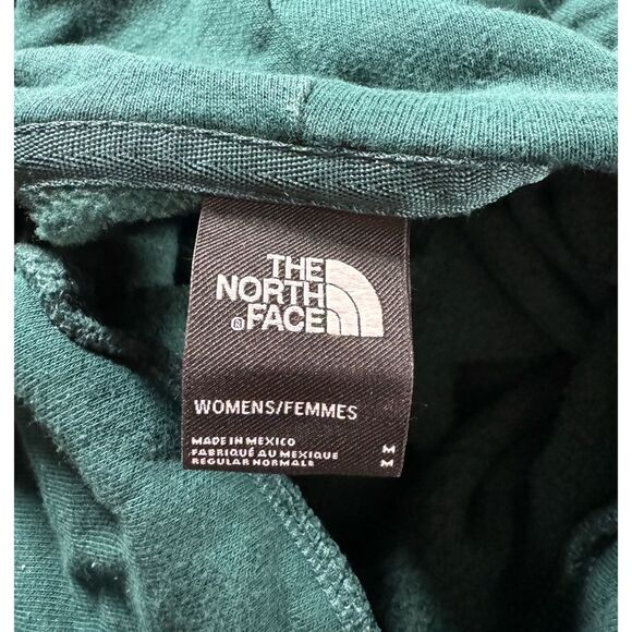 The North Face Sz M Womens Red Box Pine Never Stop Exploring Green Fleece Hoodie - Picture 4 of 9